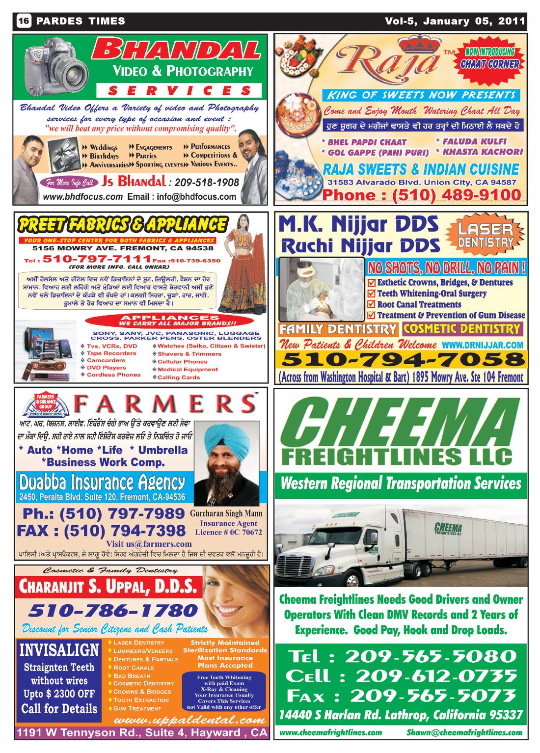 Page 16 of the January 5, 2011 newspaper