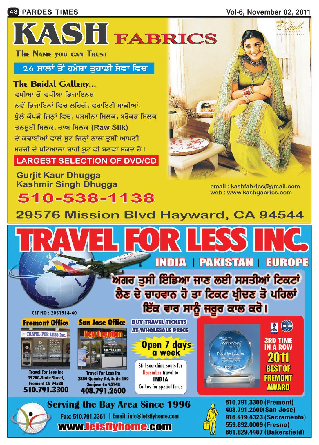 Page 43 of the November 2, 2011 newspaper