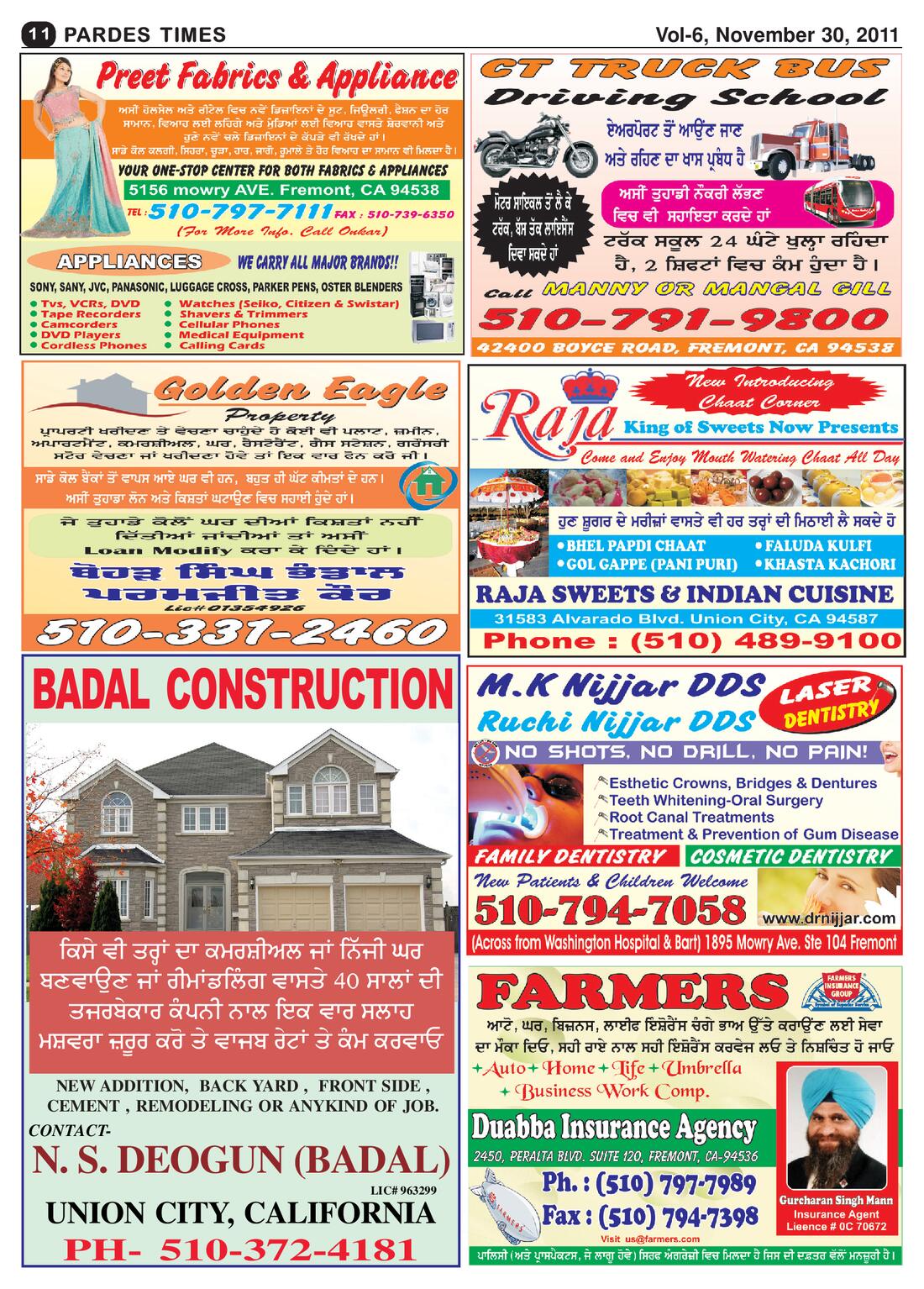 Page 11 of the November 30, 2011 newspaper