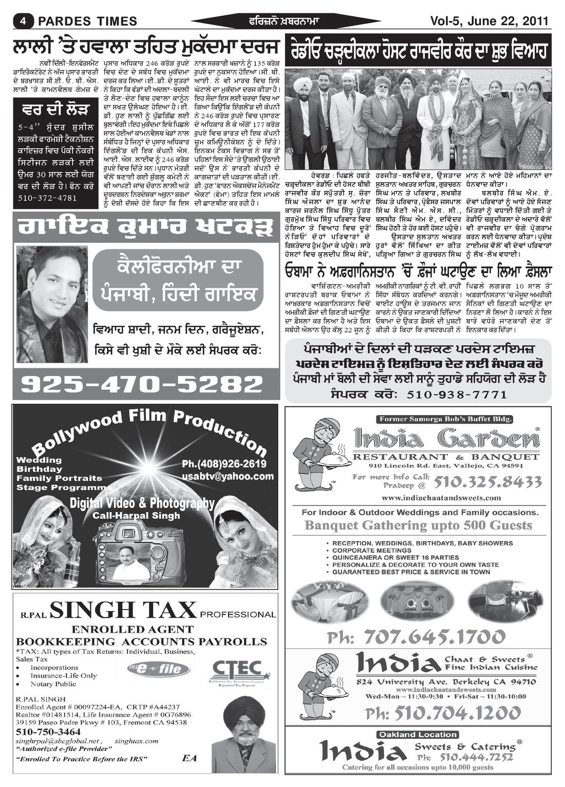 Page 4 of the June 22, 2011 newspaper