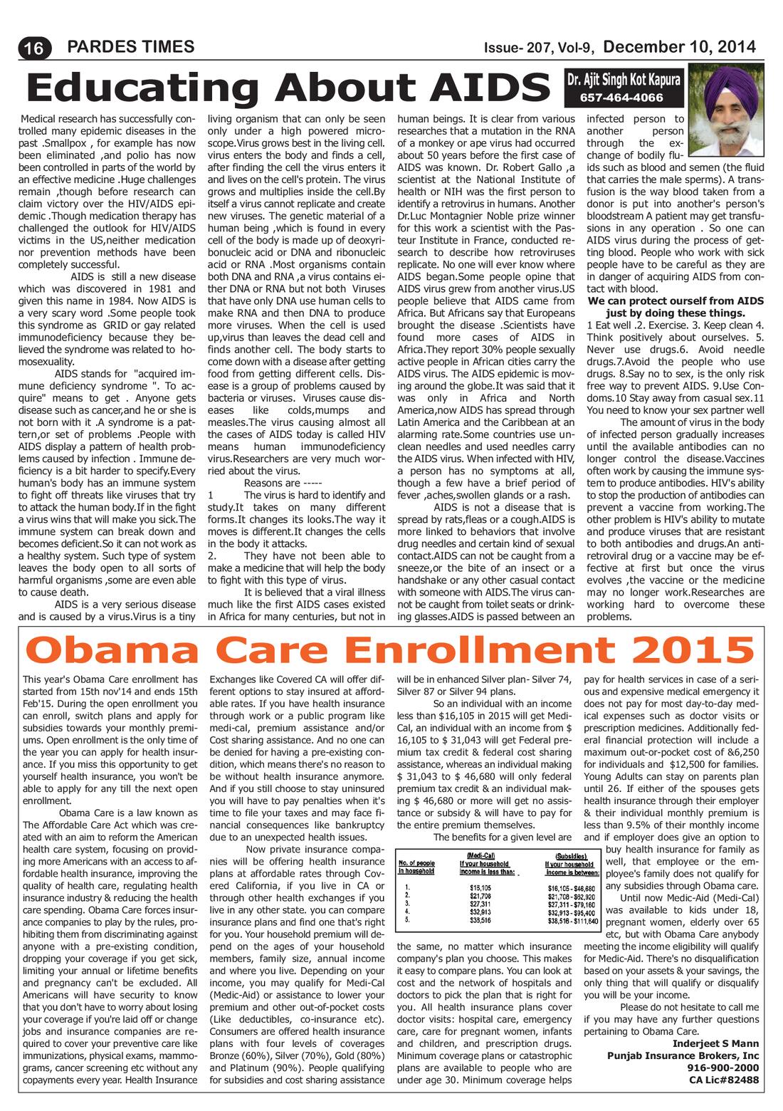 Page 16 of the December 10, 2014 newspaper