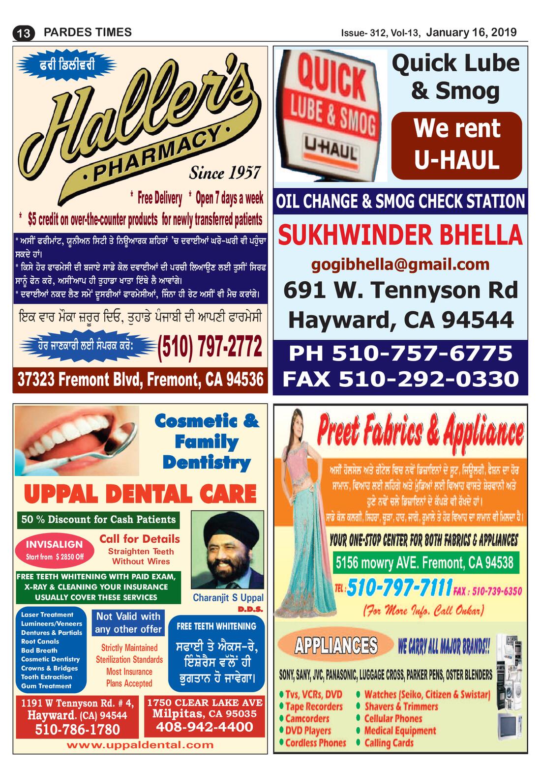 Page 13 of the January 16, 2019 newspaper